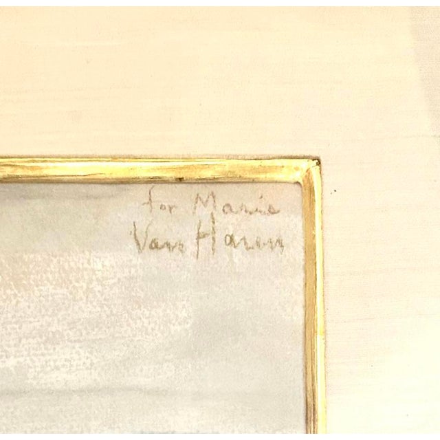 Vintage Framed Still Life With Lemons Watercolor Painting in Cerused Oak Frame, Signed For Sale - Image 4 of 4