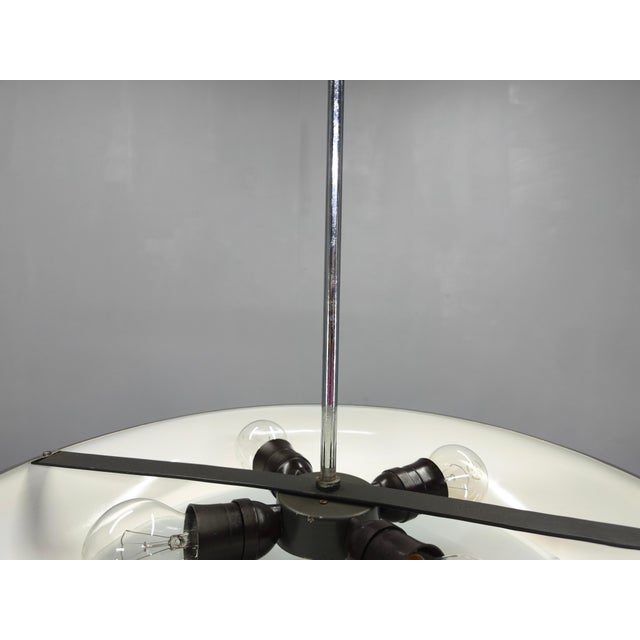 Silver Bauhaus UFO Pendant Light by Josef Hurka for Napako, 1930s For Sale - Image 8 of 13