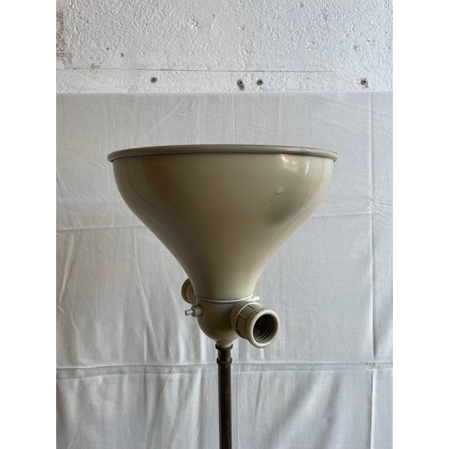 Vintage Maison Jansen Style Floor Lamp in Wrought Brass, 1930s For Sale - Image 8 of 12