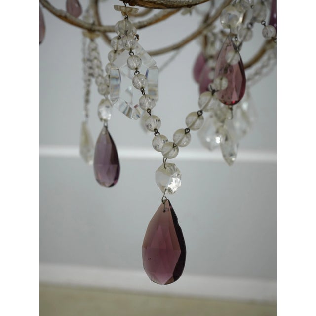 Outstanding Vintage Crystal Decorator Chandelier For Sale - Image 4 of 12