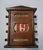 Wood Antique Wooden Scrolling Desk Calendar Keeps Time Perpetually For Sale - Image 7 of 7