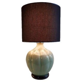 Italian Celadon Green Table Lamp, 1960s For Sale
