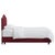 Contemporary California King Bed in Velvet Berry with Brass nails For Sale - Image 3 of 6
