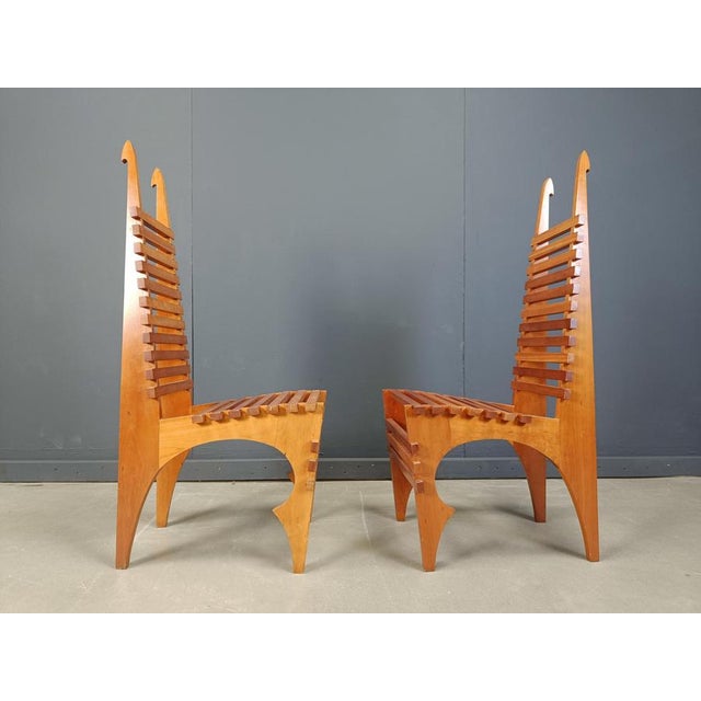 Postmodern Postmodern Calcar Dining Chairs by Benoit Lange, 1990s, Set of 8 For Sale - Image 3 of 12