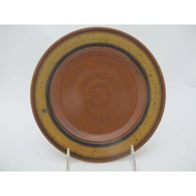 Wally Schwab studio pottery salad plate set of 8. Schwab is a prolific ceramic artist from Oregon known for creating...