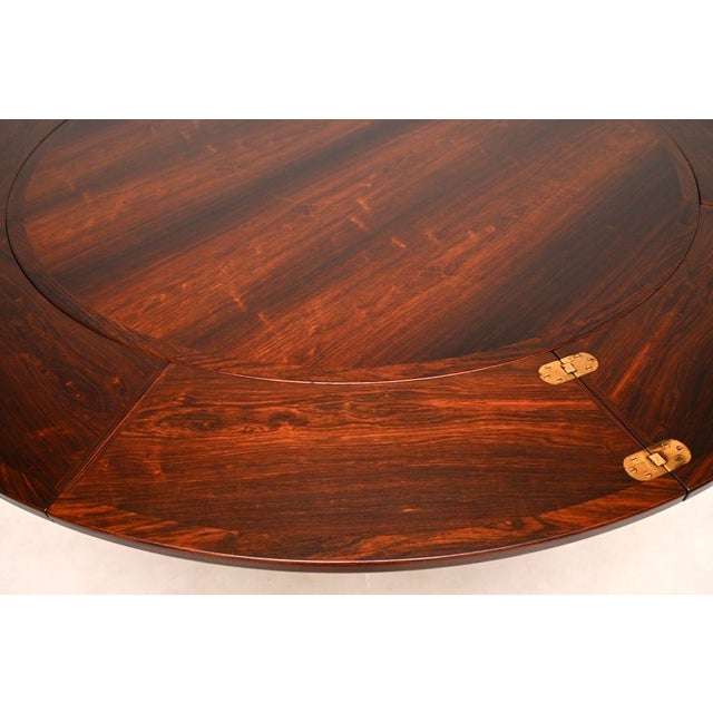 Vintage Danish Flip Flap Lotus Dining Table from Dyrlund, 1960 For Sale - Image 9 of 11
