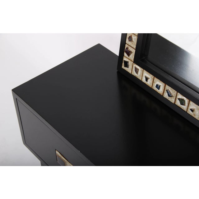 Wood Cabinet & Mirror by Poul Nørreklit for Selectform, 1970s, Set of 2 For Sale - Image 7 of 10