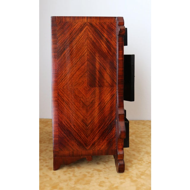 A small antique cabinet, jewelry holder, or coin holder, fully restored. (They were often placed on special stands and...