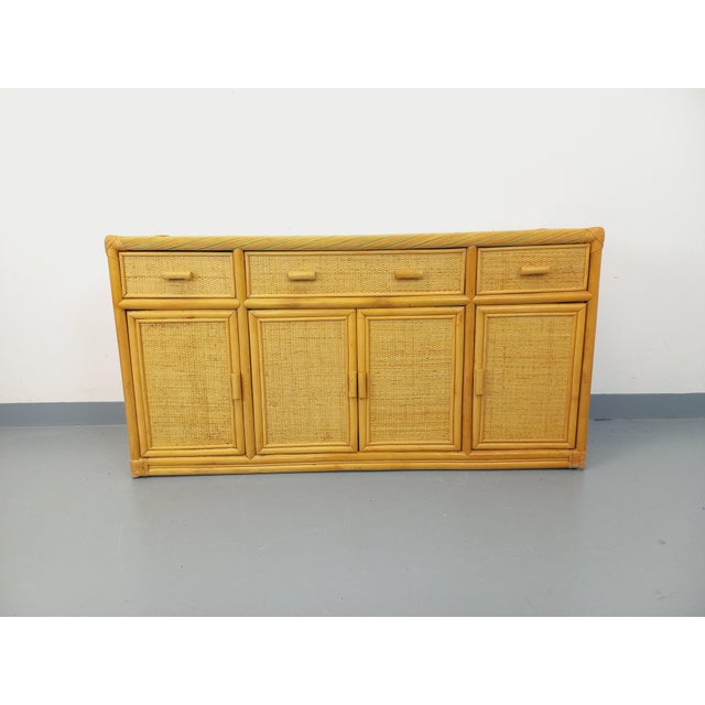 Vintage Woven Rattan Sideboard, 1970s For Sale - Image 18 of 18