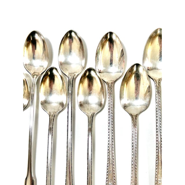 Vintage Silverplate Long Handle Iced Tea Spoons – Set of 13 For Sale In Louisville - Image 6 of 10
