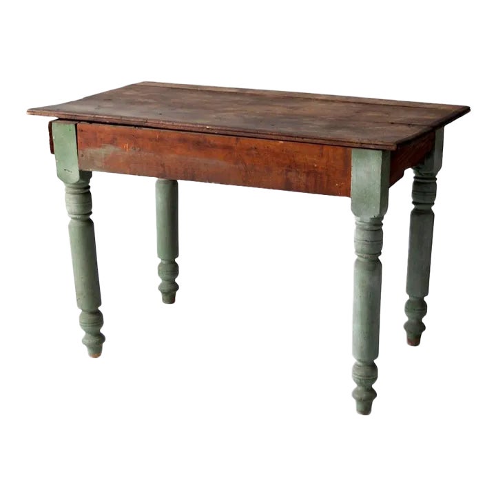 Antique Wooden Farmhouse Kitchen Table | Chairish