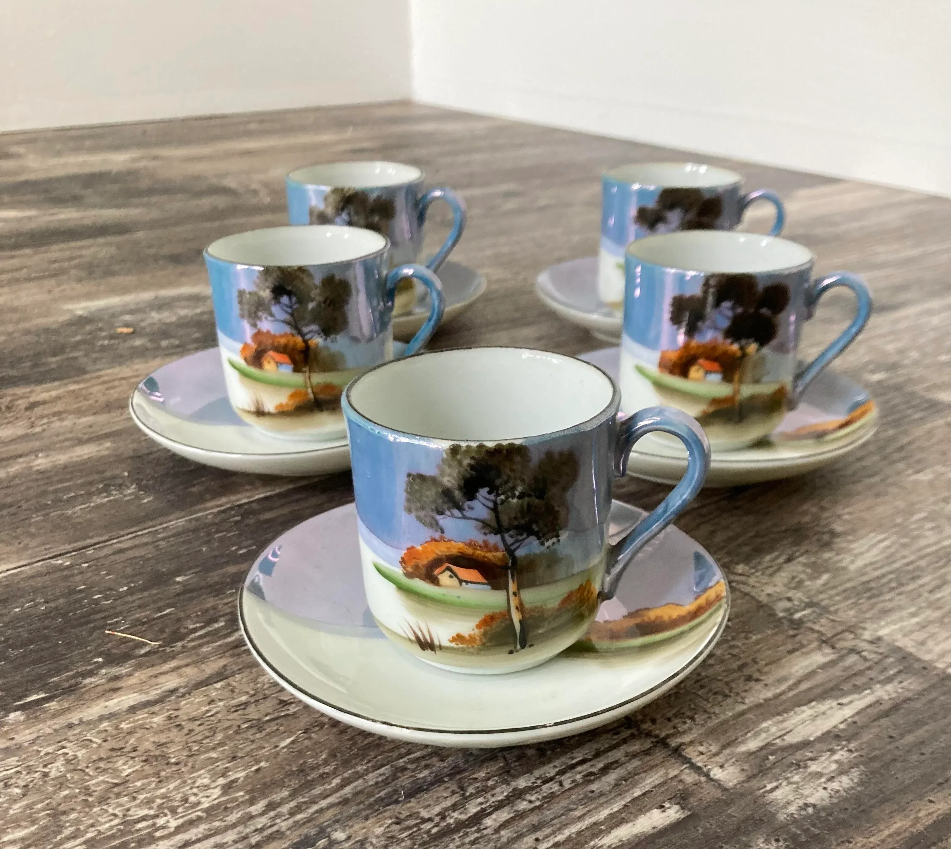 14 Piece Japanese Chikaramachi by Noritake Handpainted Porcelain