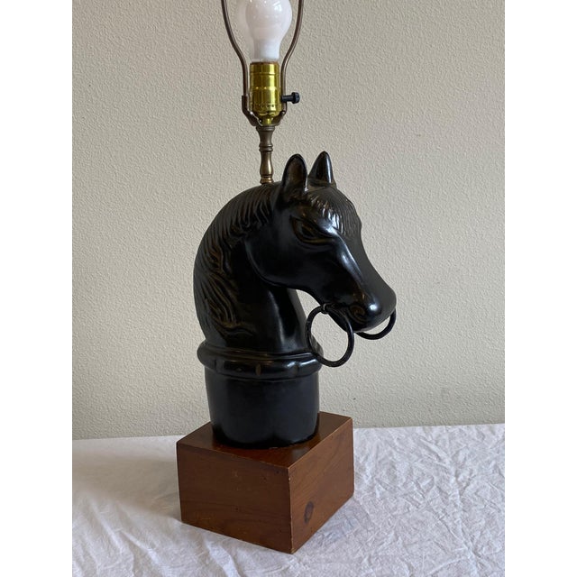 Vintage Horse Head Table Lamp For Sale - Image 4 of 12
