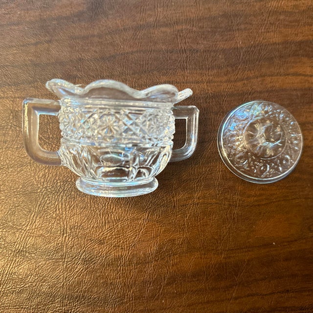 Transparent Vintage Mini Crystal Creamer For Sale - Image 8 of 12