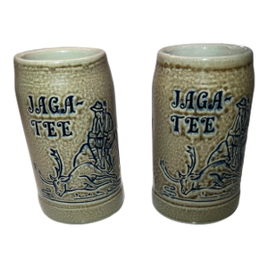 Vintage Java Tee Stoneware Mugs From Germany a Pair