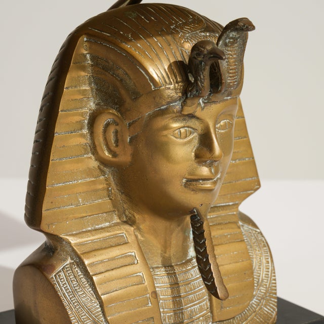 20th Century Regency Brass Pharaoh Table Lamp For Sale - Image 15 of 17