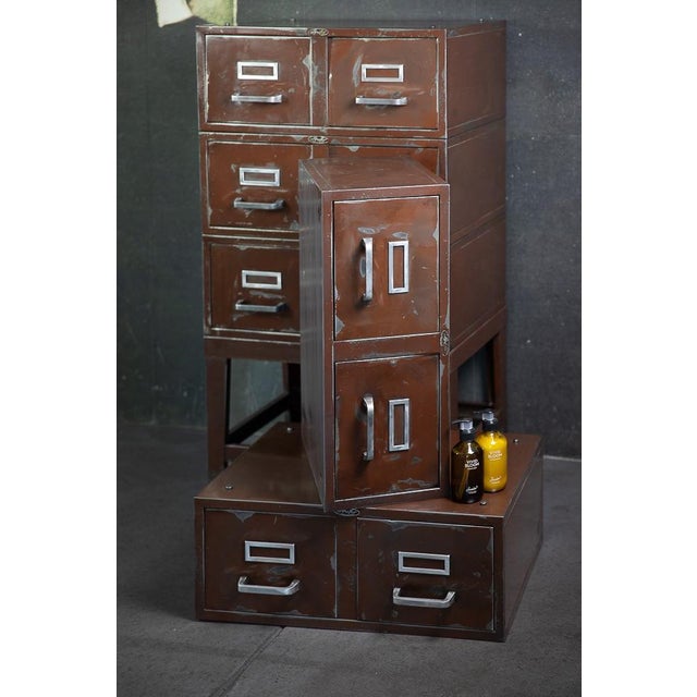 Metal Document Cabinet from Strafors, 1940s For Sale - Image 6 of 8