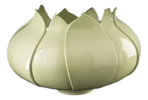 Italian Ceramic Tulip Vase Basso with Verde Craquele from VGnewtrend