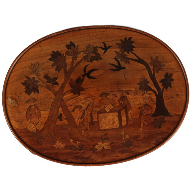 Antique Louis XV Style Side Tables with Chinoiserie Inlay, 1920s, Set of 2 For Sale - Image 12 of 18