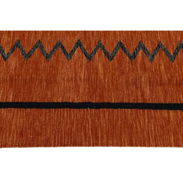 Handmade Modern Navajo Style Wool Rug - Terracotta & Earth Tones - 9x12 For Sale - Image 11 of 11