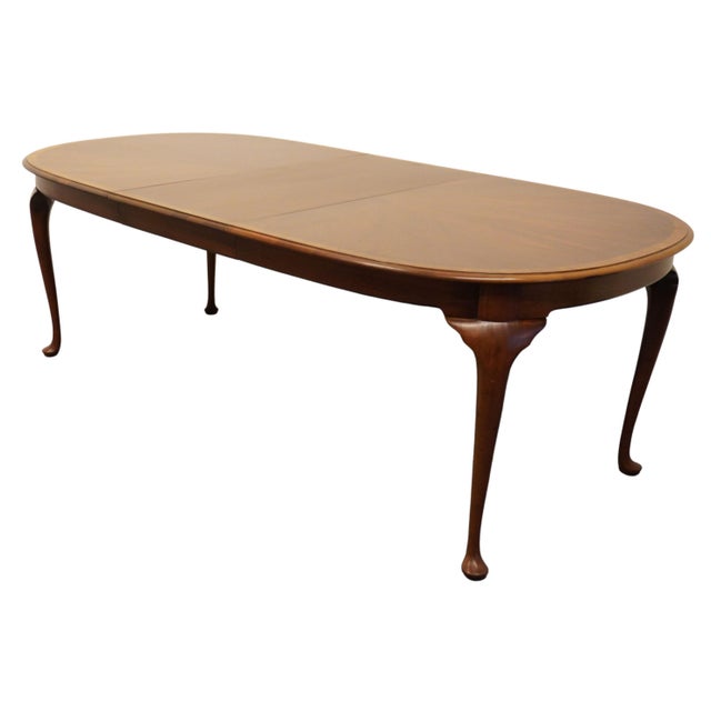 Traditional Hickory Chair James River Mahogany Traditional Style 86″ Oval Dining Table 576 For Sale - Image 3 of 11