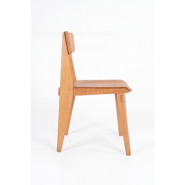 Jean Prouvé, Rare Pair of Chaise Standard Tout Bois, France, Circa 1950 For Sale - Image 9 of 16