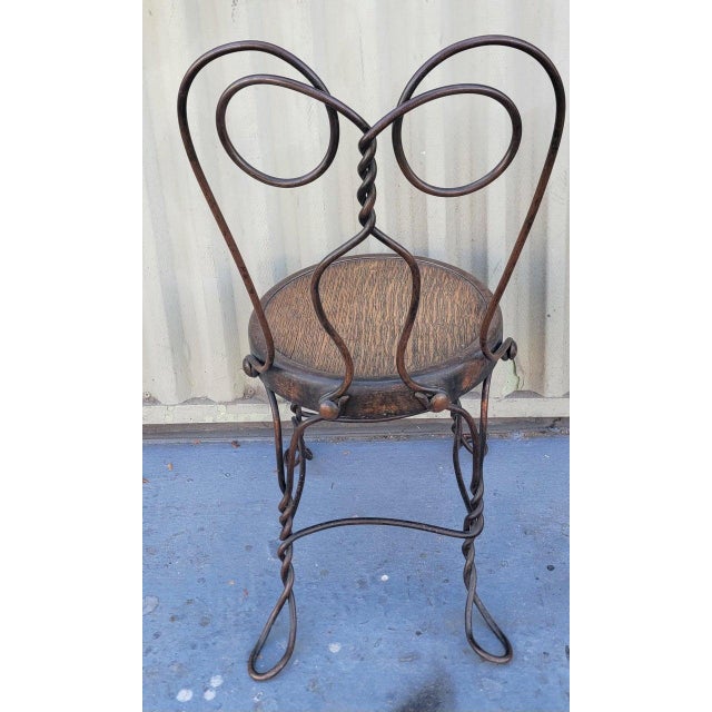 19Thc Ice Cream Parlor Chairs -Children's Dated 1889 For Sale - Image 4 of 9