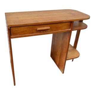 1950s Mid Century Danish Desk With Shelf For Sale