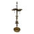 Mid-20th Century Brass Bouillote Bell Candlestick Dual Light Table Lamp For Sale