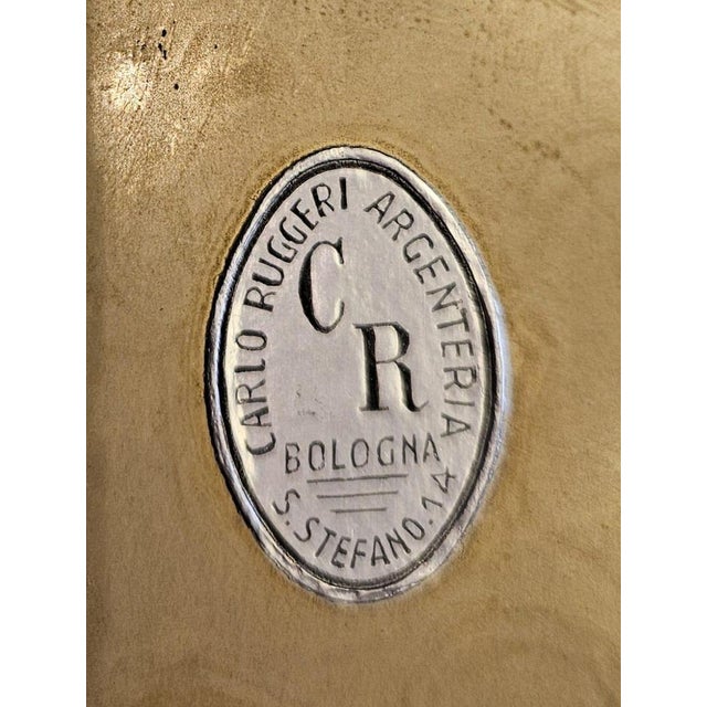 Brown Chinese Ceramic Potiche Vases with Metal Bases, 1990, Set of 2 For Sale - Image 8 of 10