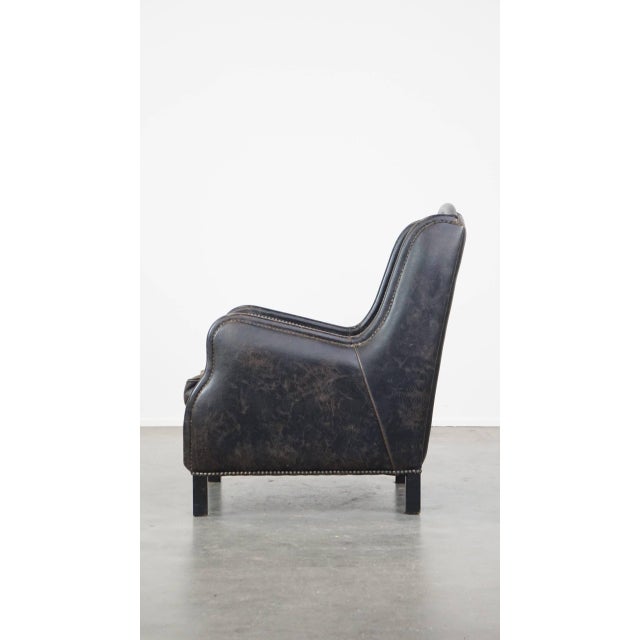 Club Chair in Cowhide Leather For Sale - Image 5 of 12