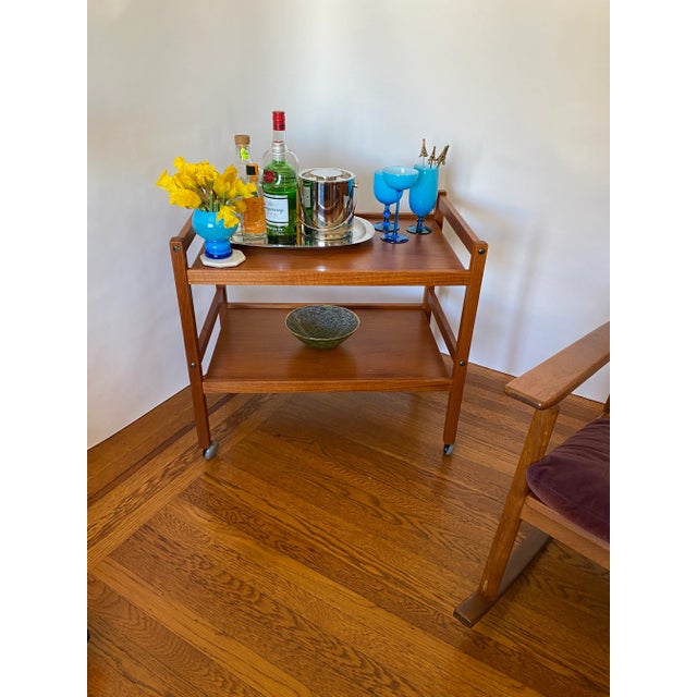 Mid 20th Century 1960s Brdr. Furbo Danish Cocktail Cart For Sale - Image 5 of 7