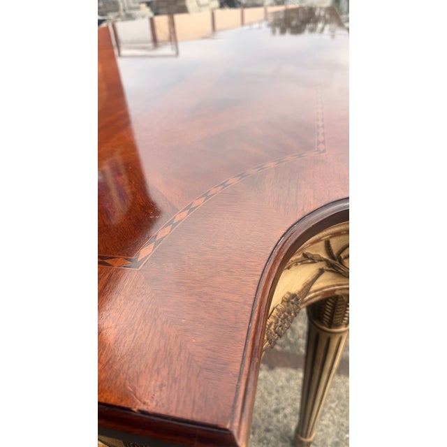 1990s e.j. Victor Attributed Newport Historic Collection Neoclassical Gilt Dining Table For Sale - Image 15 of 17