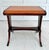 Art Deco Scroll Top Embossed Leather Mahogany Side Table For Sale - Image 4 of 12