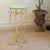 Round Side Table with Glass and Metal Frame For Sale - Image 3 of 10