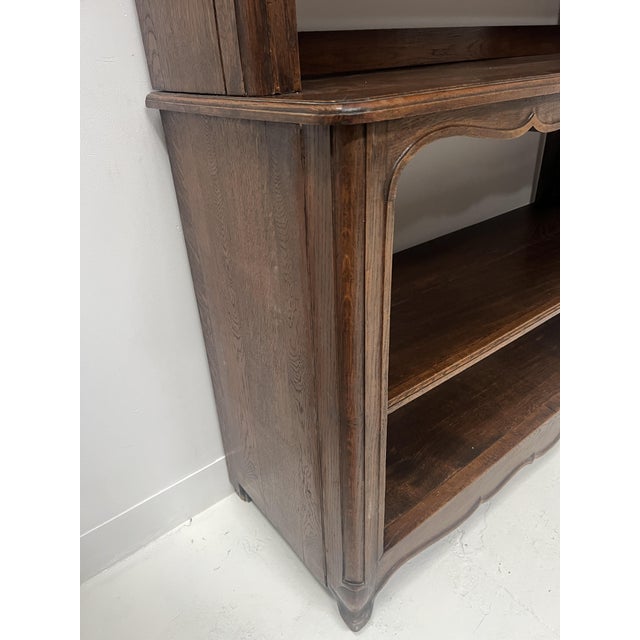 Louis XV Style 2-Part Wall-Mounted Bookcase in Oak, 20th Century For Sale - Image 13 of 16