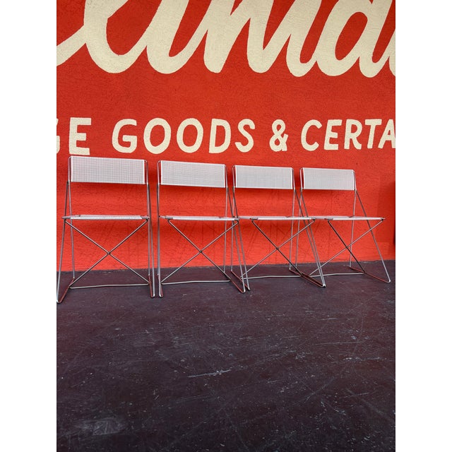 Italian X-Line Chairs Attributed to Niels Jorgen Haugesen For Sale In Tampa - Image 6 of 13