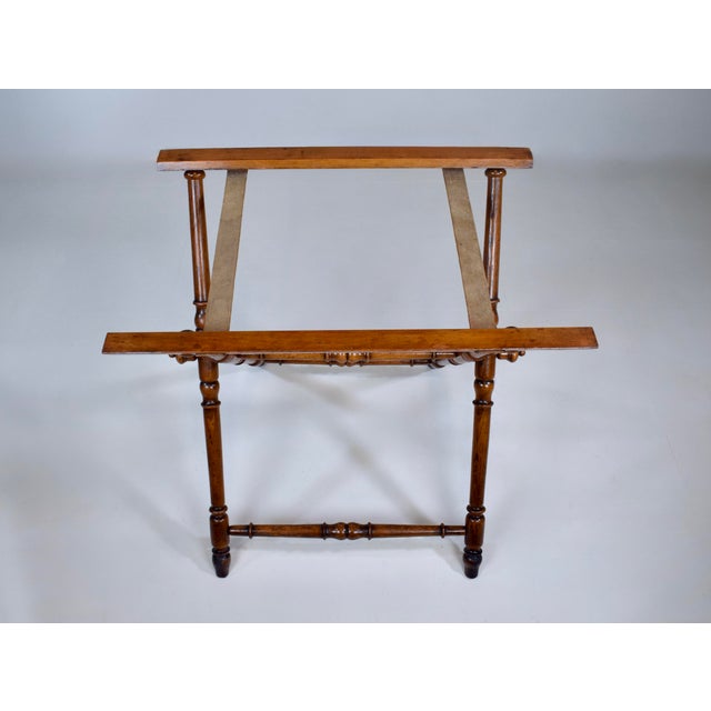 19th Century English Tiger Oak Butler's Tray Table For Sale - Image 12 of 15