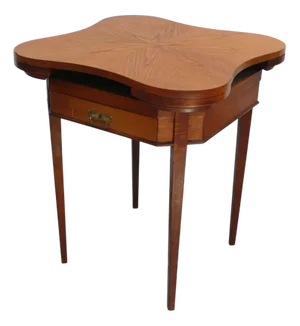 Antique Small Game Table and Tea Table in Oak Wood, 1900s