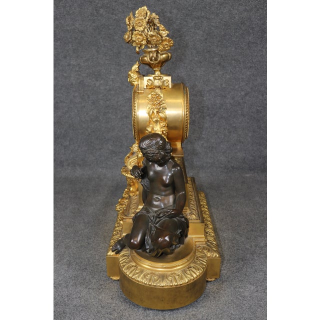 Late 19th Century Late 19th Century Ornate Figural Bronze Clock by Delafontaine of Paris For Sale - Image 5 of 17