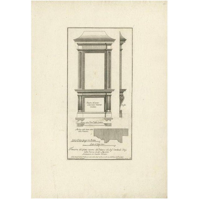 De Rossi, Palazzo Chigi, 1710, Paper For Sale