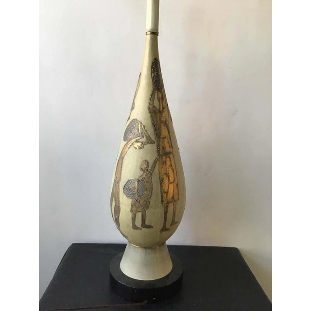 1950s Large Italian Ceramic Lamps - A Pair For Sale - Image 9 of 13