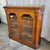 Early 20th Century Early 20th Century Walnut Glazed Door Bookcase With Fluted Pilasters With Brass Gallery Top For Sale - Image 5 of 9