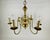 Gold Vintage Belgian Brass Chandelier with Six-Arm Lighting, 1960s For Sale - Image 8 of 8