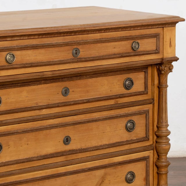 Late 19th Century Pine Chest of Four Drawers, Denmark For Sale - Image 11 of 15