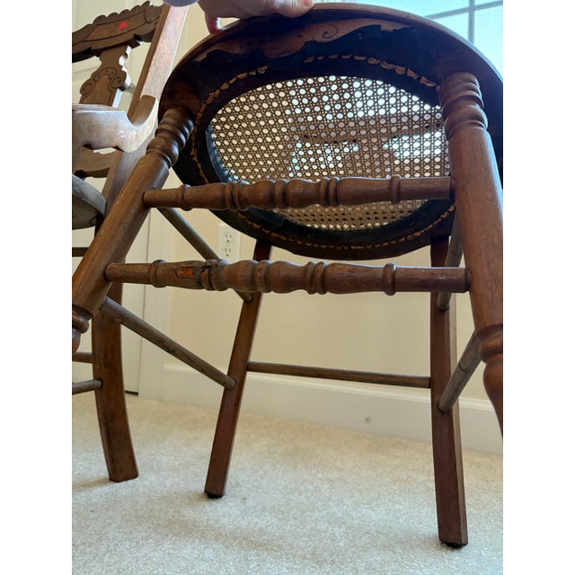 Early 20th Century Antique French Provincial Cane Seat Chairs, Set of Four, Late 19th Century For Sale - Image 5 of 9