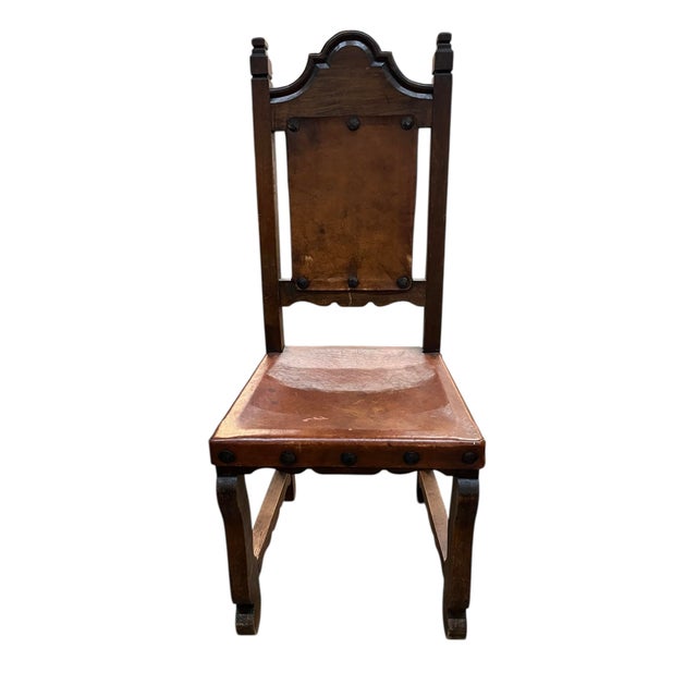 1980s 12 Spanish Colonial Style "Sillon De Frailero "Chairs For Sale - Image 13 of 13