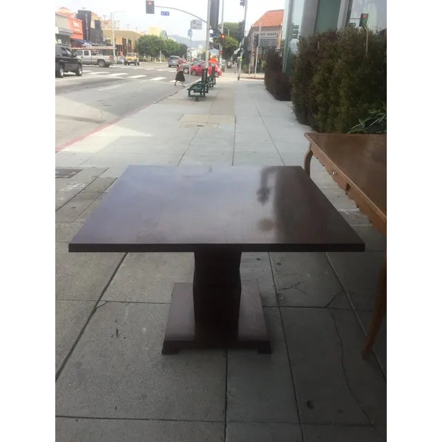 Contemporary walnut table. Made in the early 2000s.