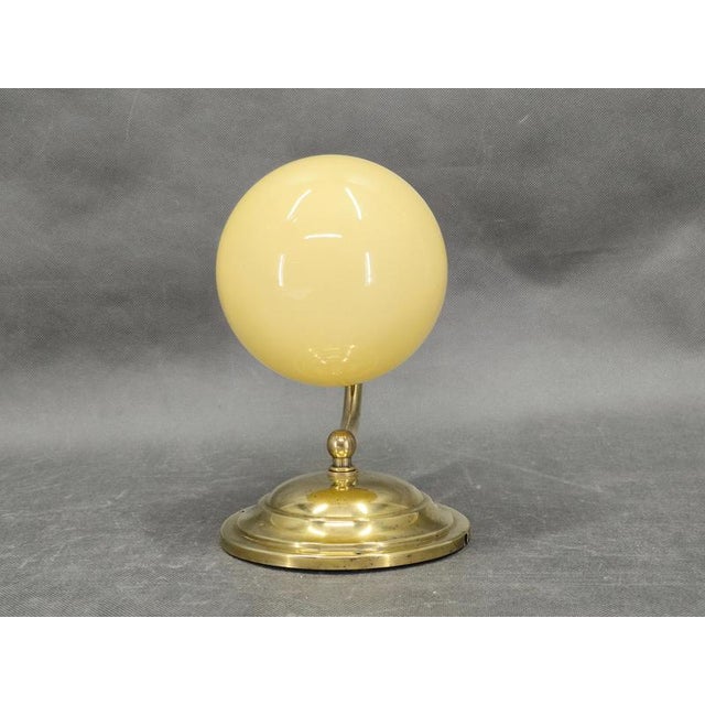 Art Deco Czech Brass and Champagne Glass Wall Light, 1930s For Sale - Image 9 of 10