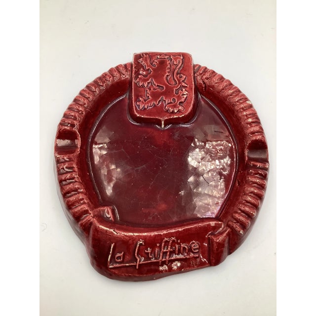 Mid Century France Ceramic La Griffine Restaurant Advertising Ashtray For Sale In New York - Image 6 of 6